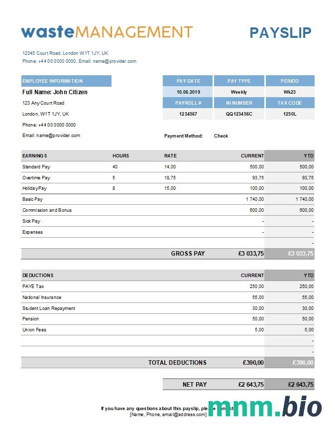 szablon oświadczenia firmy zajmującej się gospodarką odpadami w formatach Excel i PDF